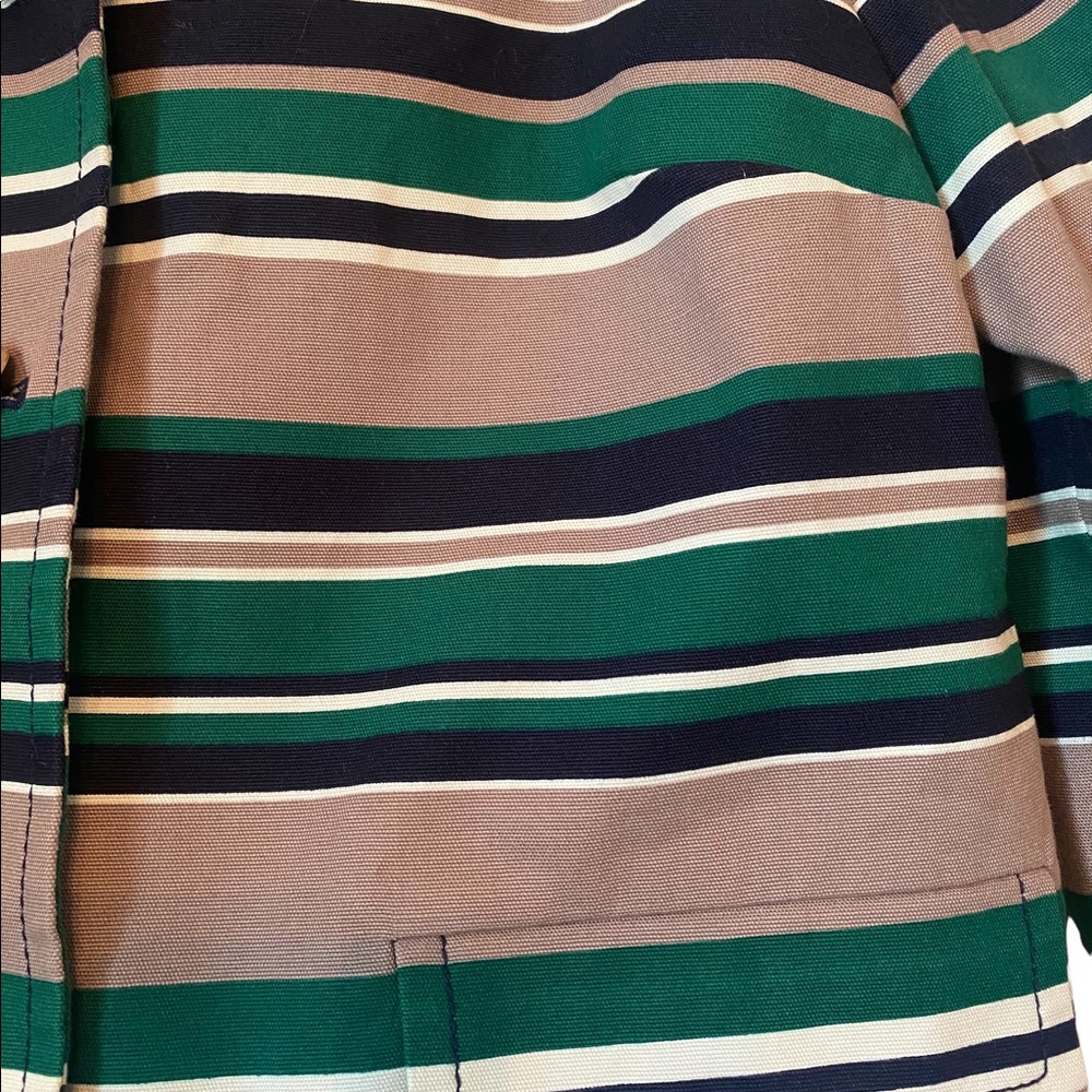Talbots Fall Color Striped Button Front Jacket - Picture 4 of 11